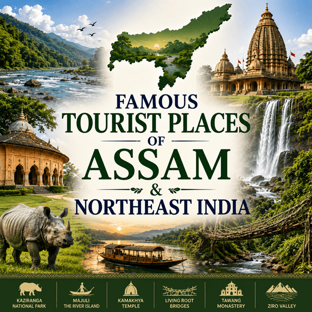 Famous Tourist Places of Assam & Northeast India